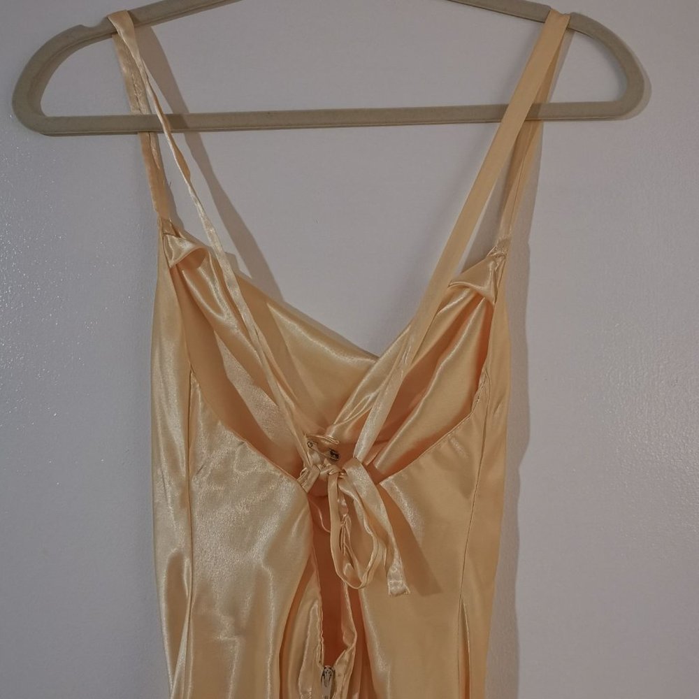 Vintage Yellow Slip Dress - Picture 2 of 6